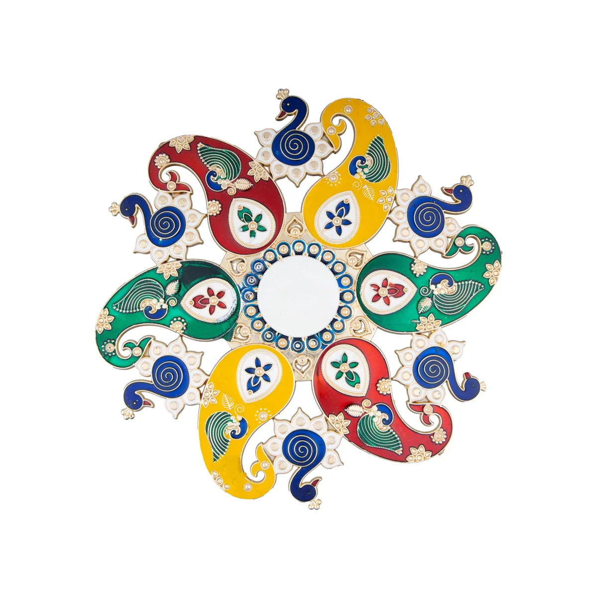Rangoli Design - 7.5 Inches | Muggulu Sticker/ Artificial Rangoli/ Kolam Sticker for Floor Decor - Image 3