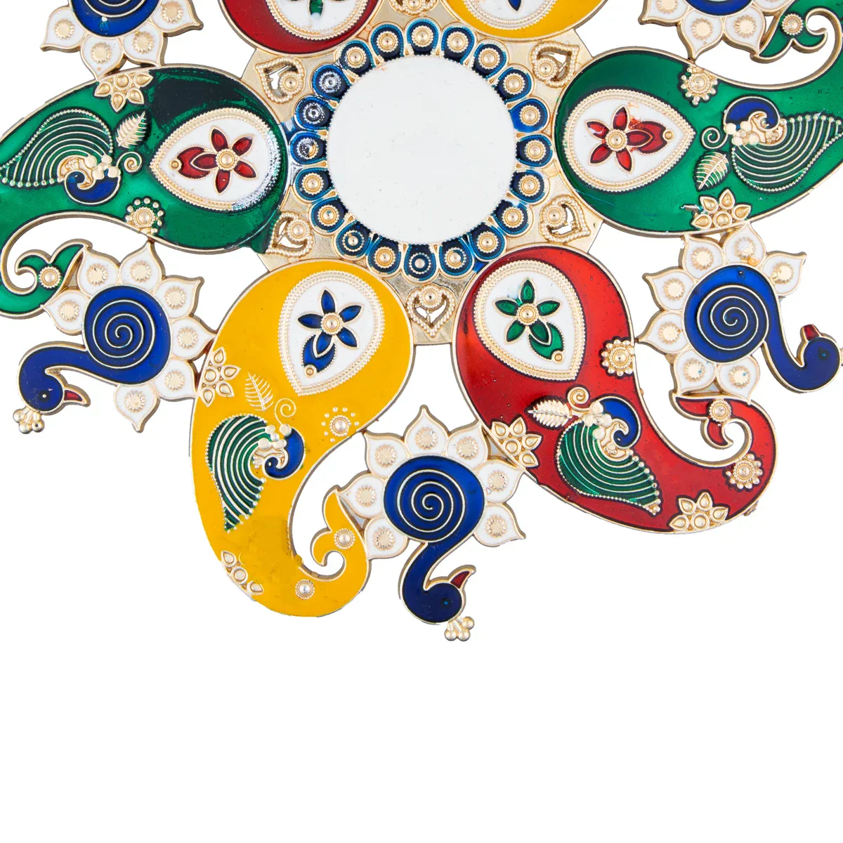 Rangoli Design - 7.5 Inches | Muggulu Sticker/ Artificial Rangoli/ Kolam Sticker for Floor Decor - Image 4