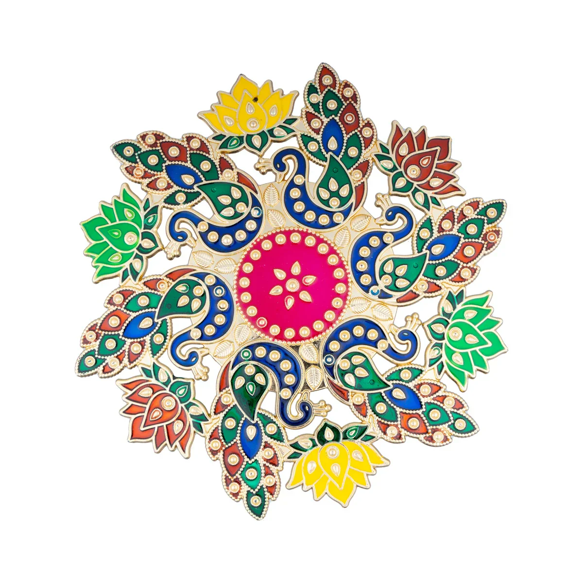 Rangoli Design - 7.5 Inches | Muggulu Sticker/ Artificial Rangoli/ Kolam Sticker for Floor Decor - Image 7