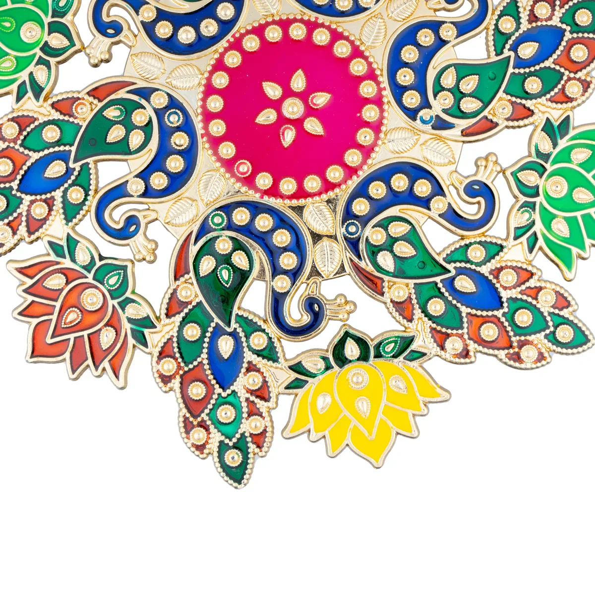 Rangoli Design - 7.5 Inches | Muggulu Sticker/ Artificial Rangoli/ Kolam Sticker for Floor Decor - Image 8