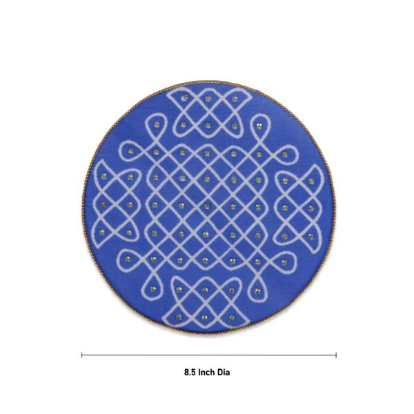 Rangoli Design - 8 Inches | Muggu Stencil/ Rangoli Kolam/ Kolam Stencil for Floor Decor - Image 3