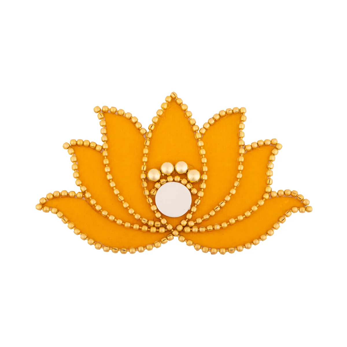 Rangoli Sticker Set - 6 Inches | 7 Pcs/ Velvet Muggu Sticker/ Mirror Lotus Design Artificial Rangoli for Pooja - Image 2