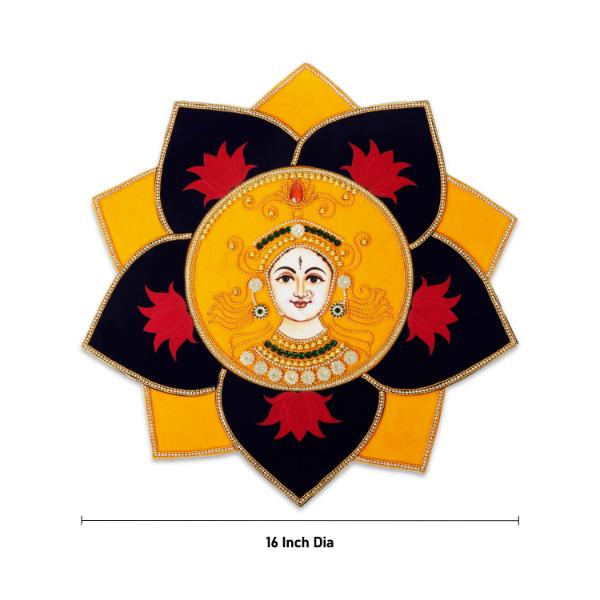 Lakshmi Face Muggulu Sticker - 16 Inches | Kolam Sticker/ Rangoli Sticker for Floor - Image 3