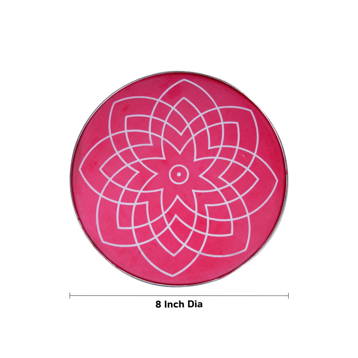 Rangoli Jali - 8 Inches | Hrudaya Kamala Design Kolam Stencil/ Rangoli Stencil for Floor Decor - Image 3