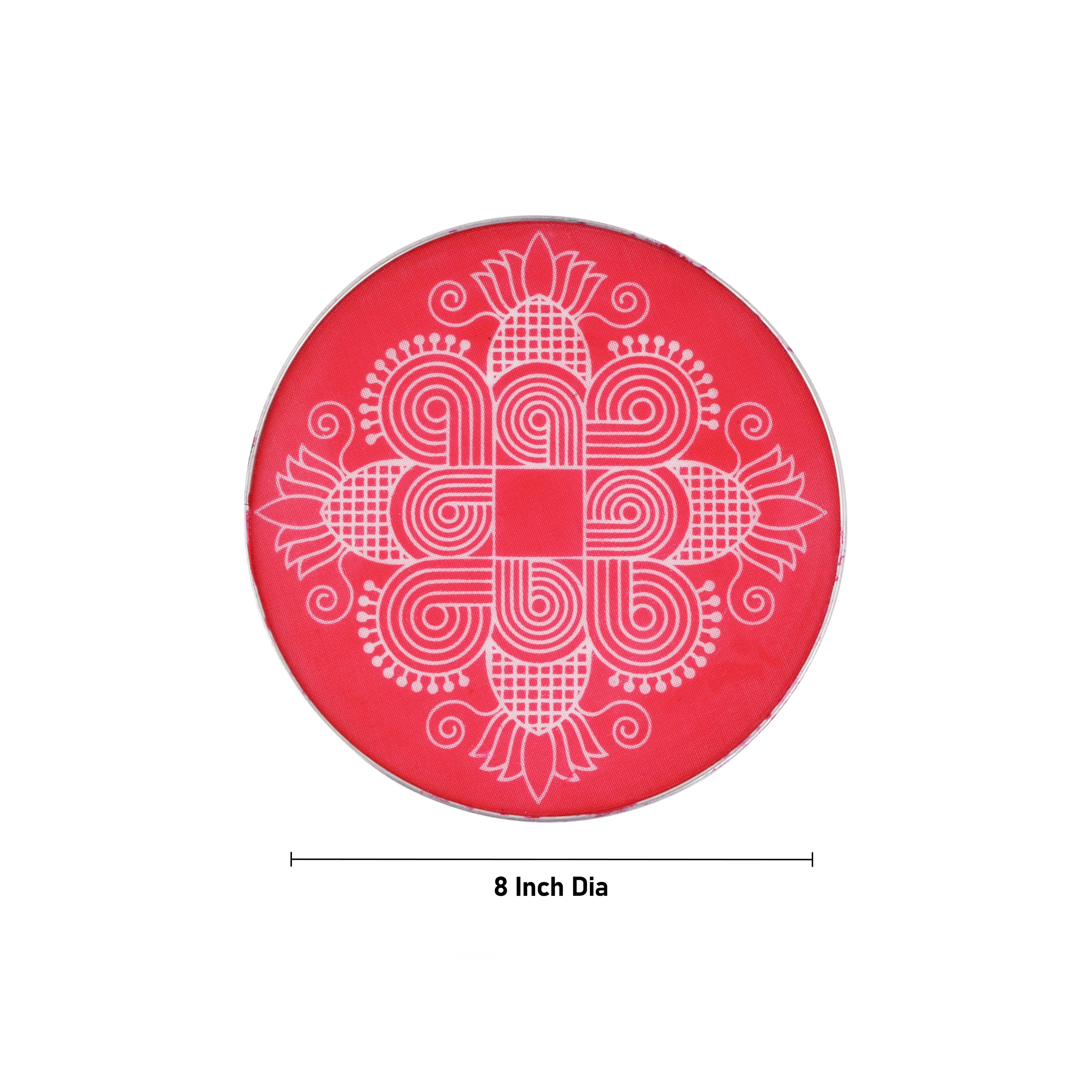 Rangoli Stensil - 8 Inches | Ezhai Line Kolam Stencil/ Rangoli Jali/ Rangoli Stencil for Floor Decor - Image 3
