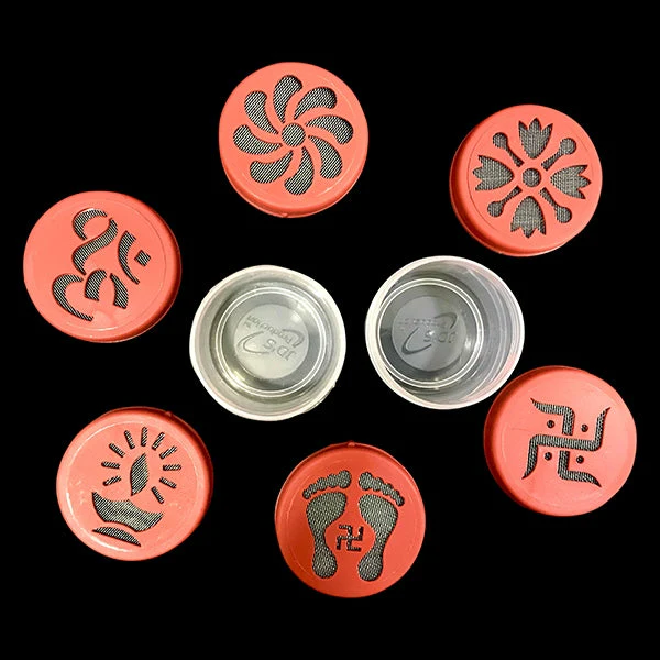 Rangoli Stamp Set - 2.5 x 2 Inches | 2 Pcs/ Reusable Stencils/ Plastic Reusable Floor Stencils for Rangoli - Image 2