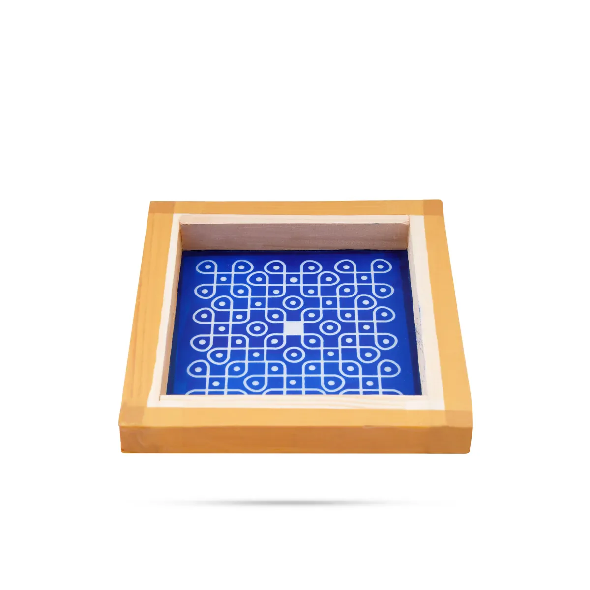Rangoli Stencil - 5 X 5 Inches | Kambi Kolam Pattern/ Reusable Floor Rangoli Stencil For Auspicious Entry - Image 2