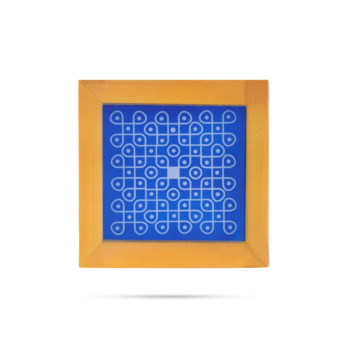 Rangoli Stencil - 5 X 5 Inches | Kambi Kolam Pattern/ Reusable Floor Rangoli Stencil For Auspicious Entry - Image 3