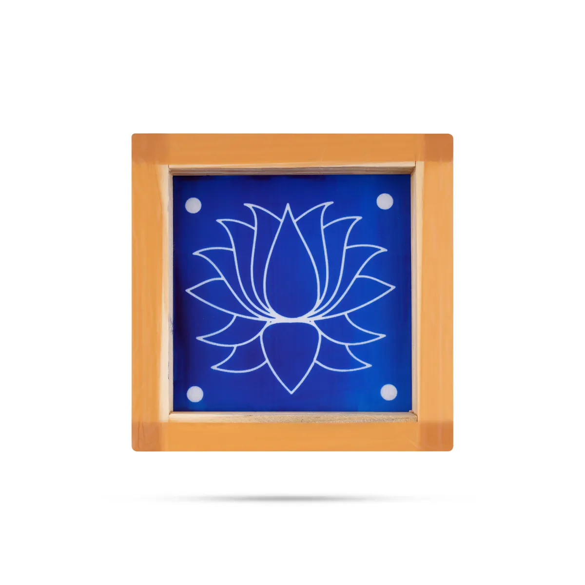 Rangoli Stencil - 5 X 5 Inches | Lotus Design / Traditional Floral Kolam Pattern/ Reusable Floor Rangoli Stencil - Image 2