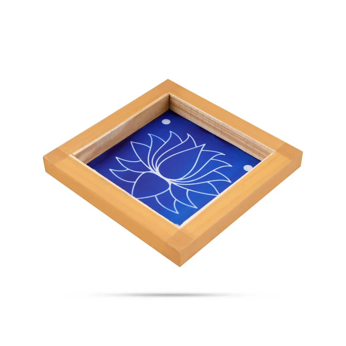 Rangoli Stencil - 5 X 5 Inches | Lotus Design / Traditional Floral Kolam Pattern/ Reusable Floor Rangoli Stencil - Image 3
