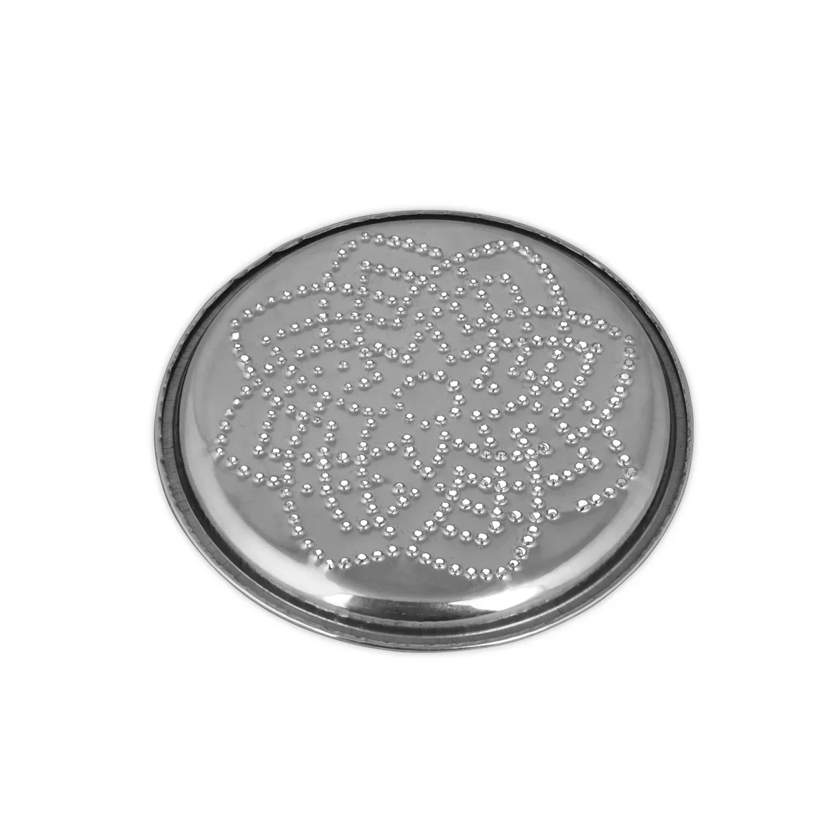 Rangoli Stensil - 4.5 Inches | Stainless Steel Kolam Stencils/ Rangoli Patta for Floor Decor/ 15 Gms Approx - Image 2