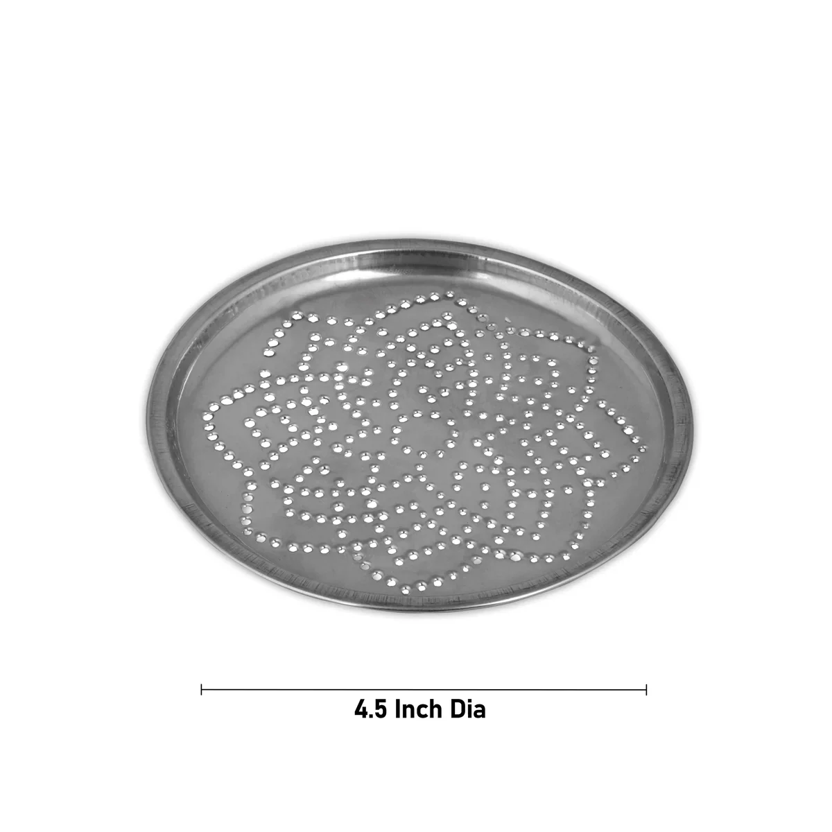 Rangoli Stensil - 4.5 Inches | Stainless Steel Kolam Stencils/ Rangoli Patta for Floor Decor/ 15 Gms Approx - Image 3