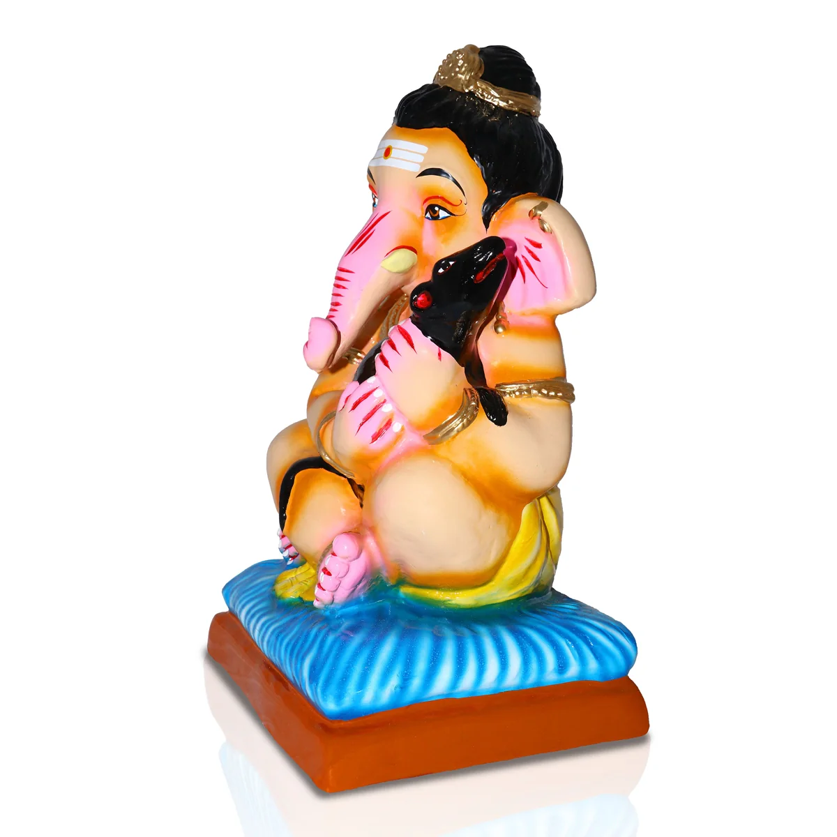 Rat Ganapati Paper Mache Golu Bommai - 15 x 9.5 Inches | Giri Golu Doll/ Navaratri Golu Bomma/Gombe/Bommai - Image 2