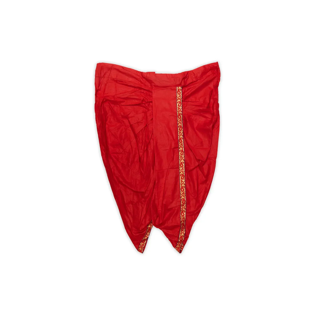 Readymade Panchakacham - 39 Inches | Cotton Panchakajam | Red Colour Traditional Wear Dhoti - Image 2
