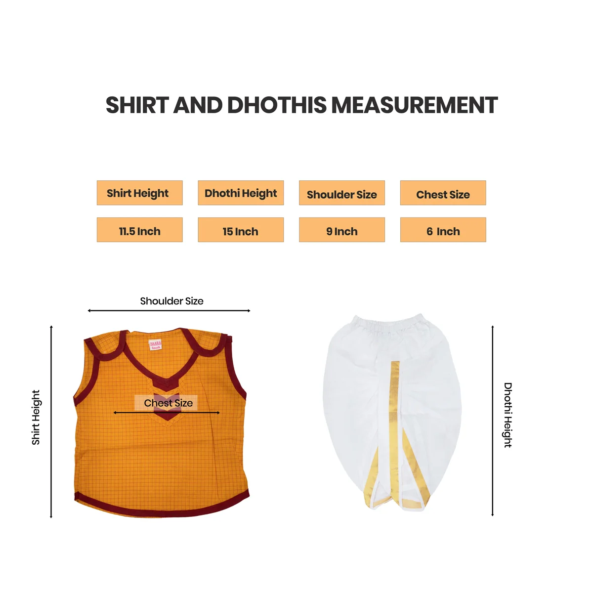 Readymade Panchakacham Dhoti Pair - Size 6 Months | Cotton Panchakajam/ Traditional Dress For Functions - Image 9