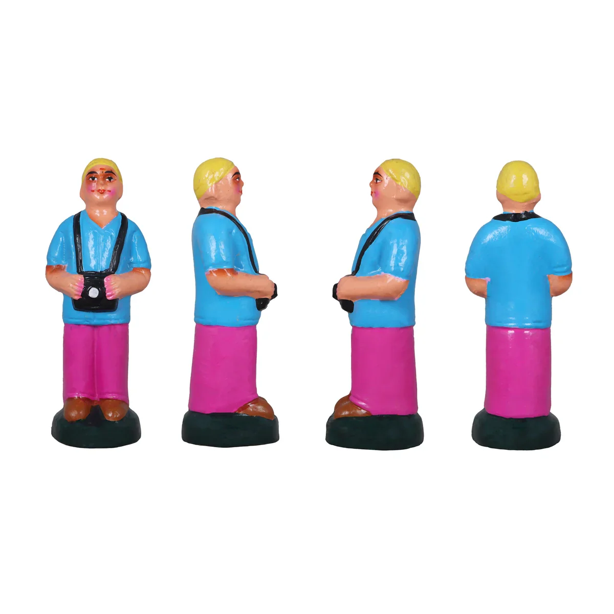 Reception Clay Golu Bommai Set - 10 x 7 Inches | Giri Golu Doll/ Navaratri Golu Bomma/ Gombe/ Bommai - Image 10