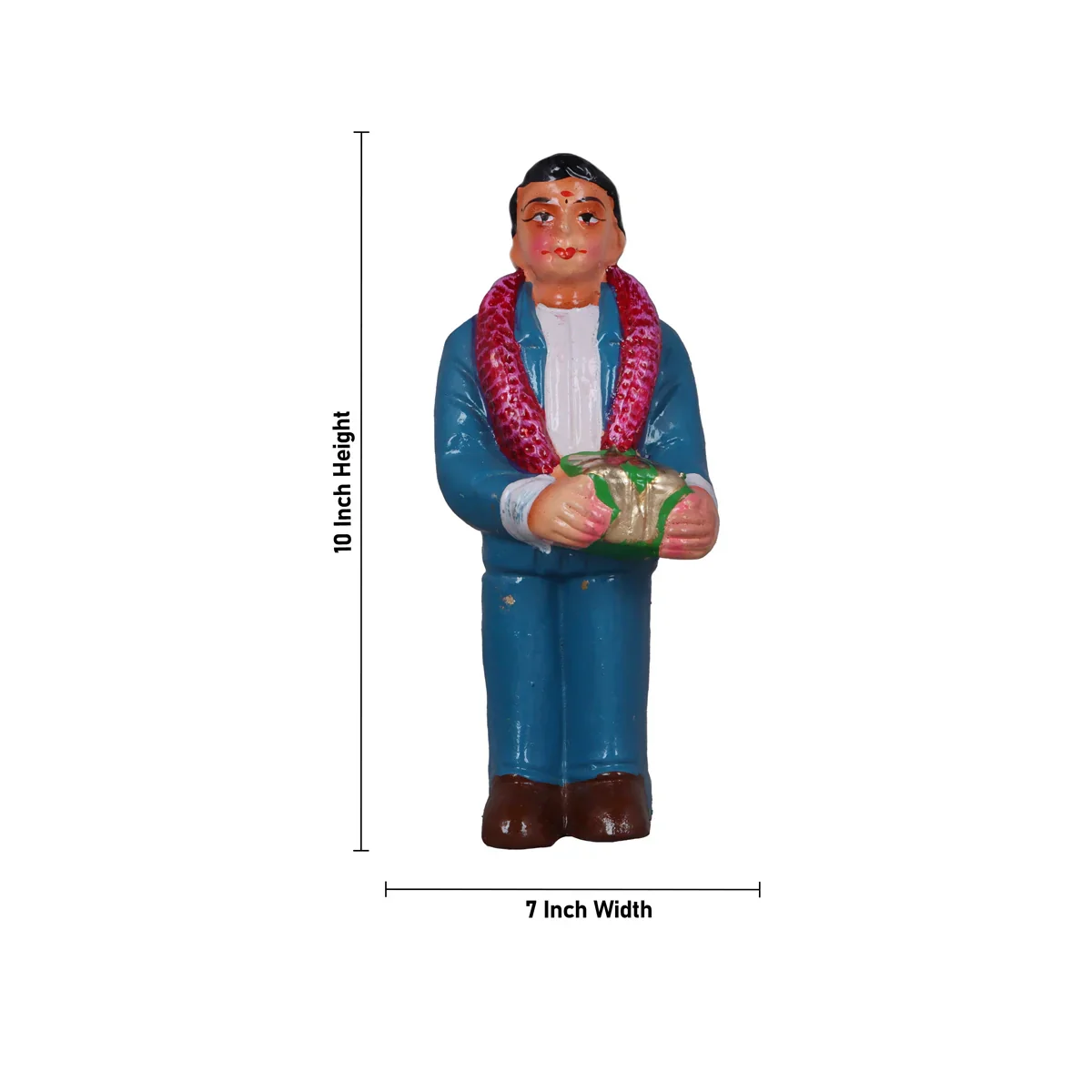 Reception Clay Golu Bommai Set - 10 x 7 Inches | Giri Golu Doll/ Navaratri Golu Bomma/ Gombe/ Bommai - Image 12