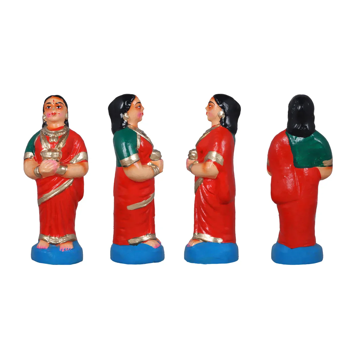 Reception Clay Golu Bommai Set - 10 x 7 Inches | Giri Golu Doll/ Navaratri Golu Bomma/ Gombe/ Bommai - Image 8