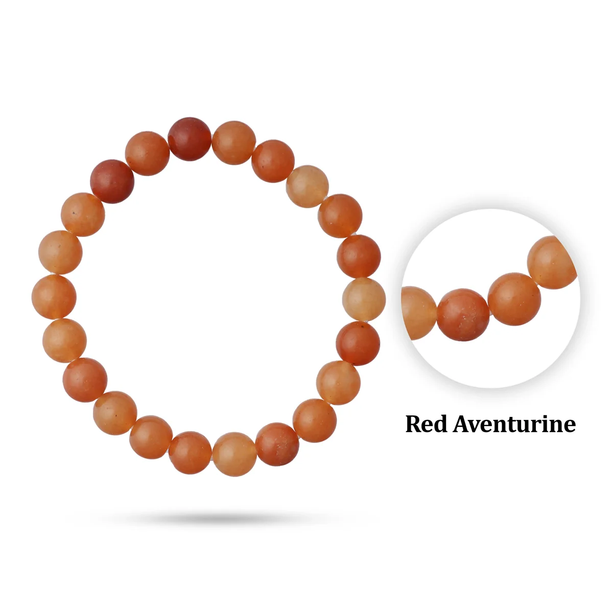 Red Aventurine Bracelet - 2.5 Inches | Aventurine Crystal Bracelet/ Crystal Jewellery for Men & Women - Image 3