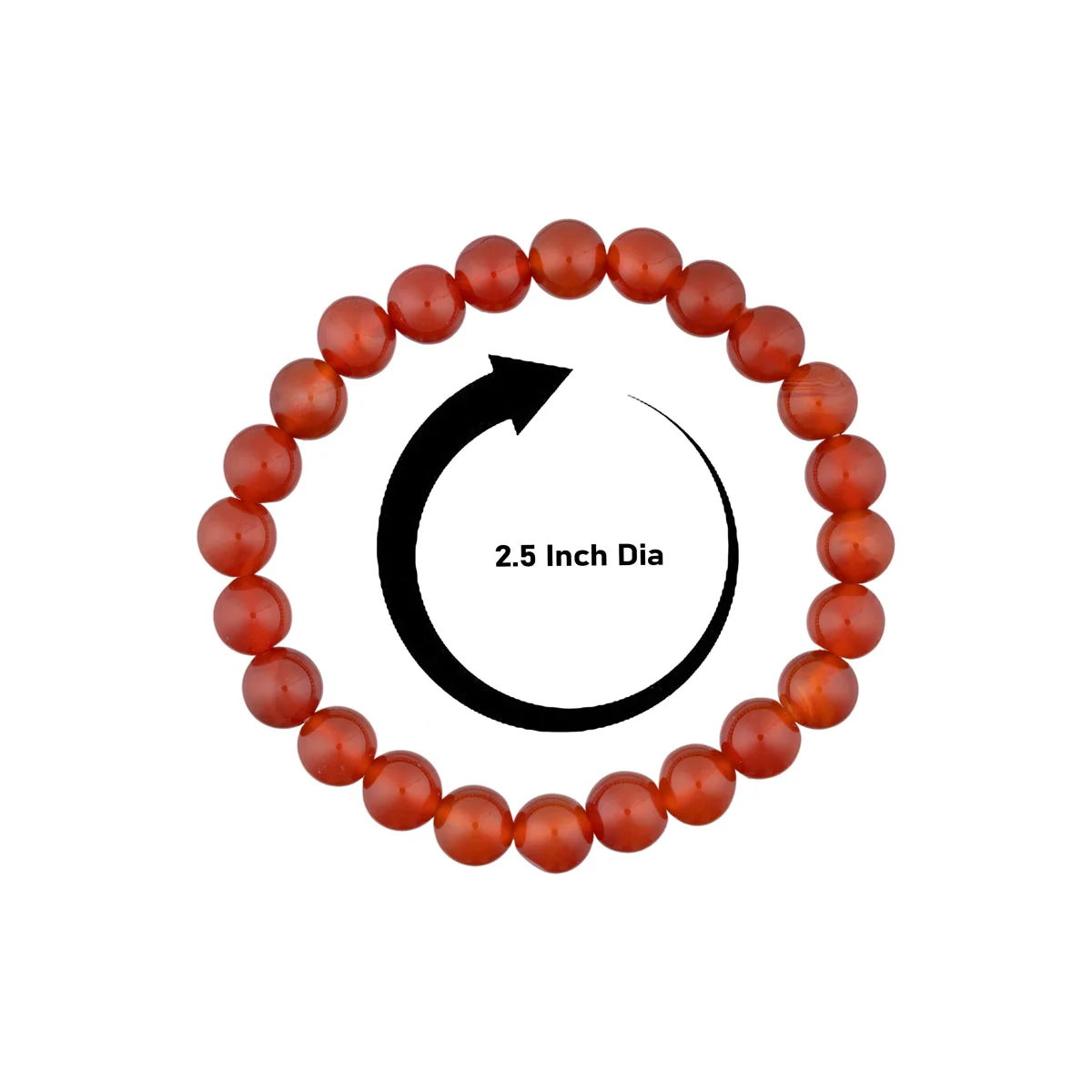Red Carnelian Bracelet - 2.5 Inches | Carnelian Stone Bracelet/ Crystal Bracelet for Enhances Creativity - Image 3