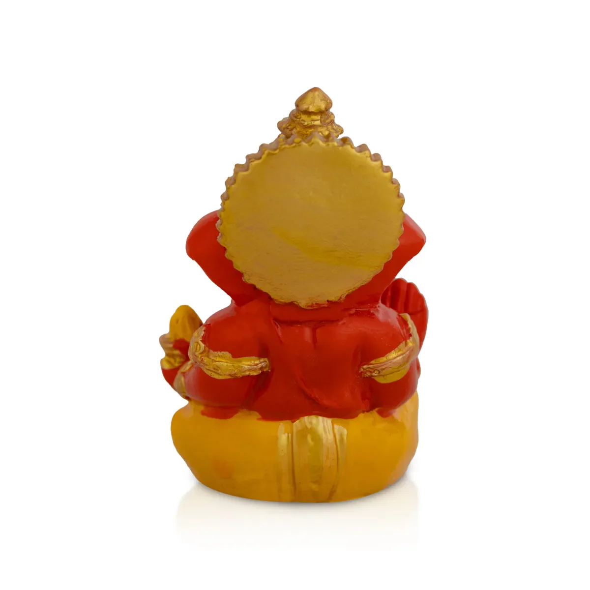 Red Ganesh Murti Sitting - 2.5 X 2 Inches | Mini Ganpati Idol/ Small Ganesha Statue For Home & Car Dashboard - Image 5