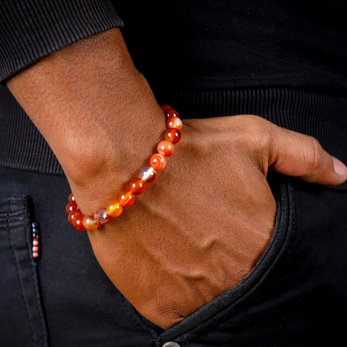 Red Hakik Bracelet - 2.5 Inches | Sulemani Hakik Bracelet/ Crystal Jewellery for Men & Women - Image 5