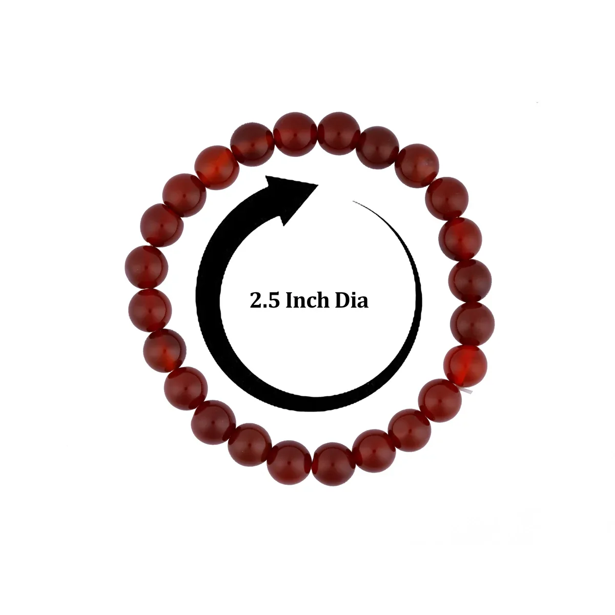 Red Onyx Bracelet - 2.5 Inches | Red Onyx Gemstone Bracelet/ Crystal Jewellery for Men & Women - Image 3