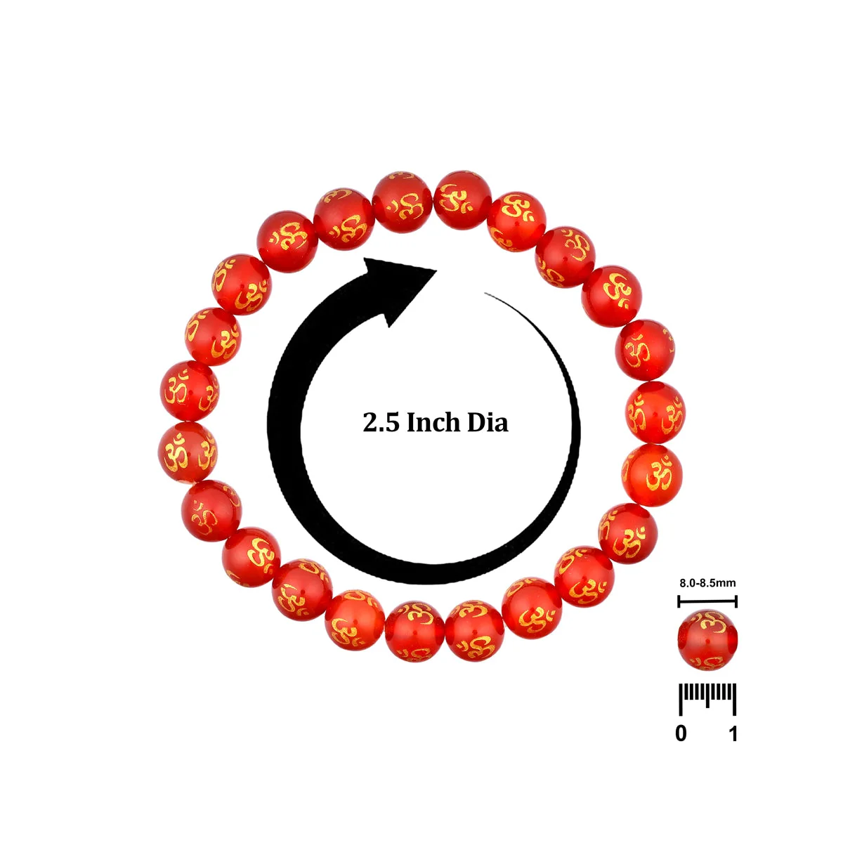 Red Onyx Bracelet - 2.5 Inches | Crystal Jewellery/ Red Onyx Gemstone Bracelet For Emotional Balance - Image 3