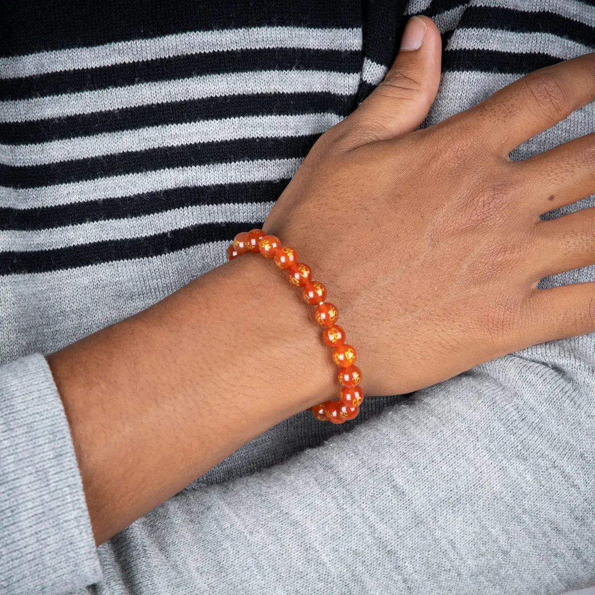 Red Onyx Bracelet - 2.5 Inches | Crystal Jewellery/ Red Onyx Gemstone Bracelet For Emotional Balance - Image 6