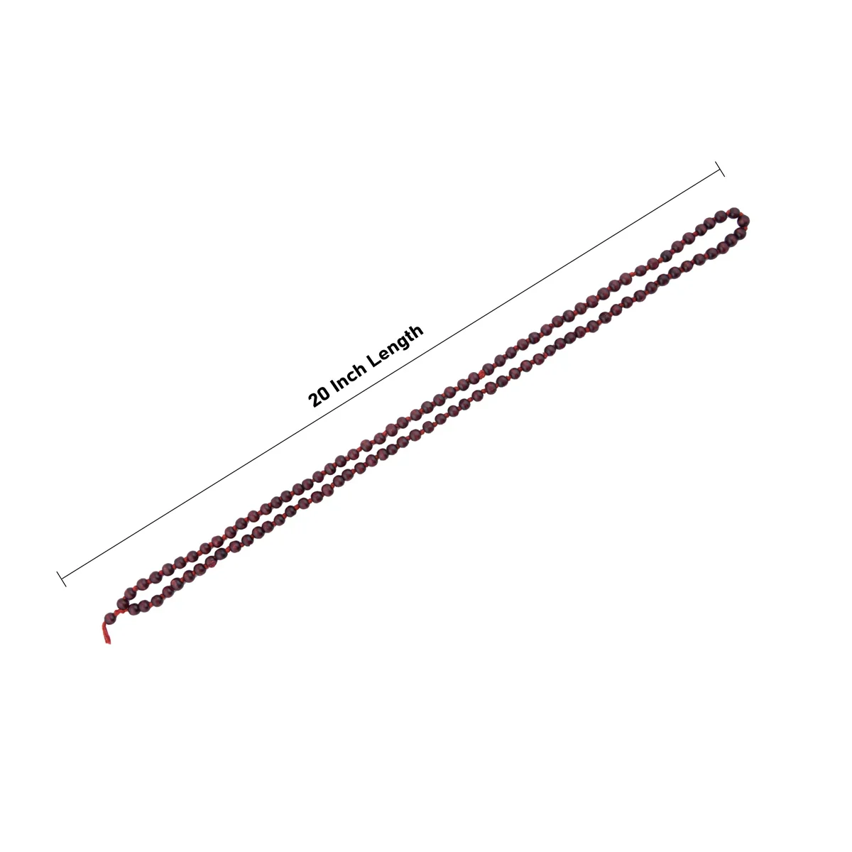 Red Sandalwood Mala - 20 Inches | 8 mm/ 108 Beads Chandan Mala/ Sandalwood Beads Mala for Meditation - Image 3