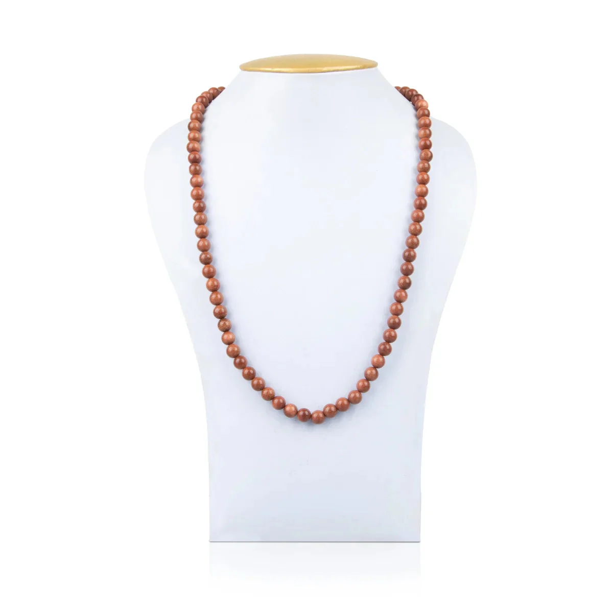 Red Sunstone Mala - 19 Inches | 108 Beads Sunstone Mala/ 7mm/ Red Crystal Mala For Vitality & Spiritual Focus - Image 2