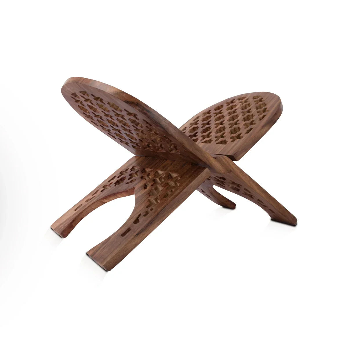 Rehal Full Badroon Jali Work - 11 x 15 Inches | Wooden Book Stand/ Holy Book Stand - Image 4