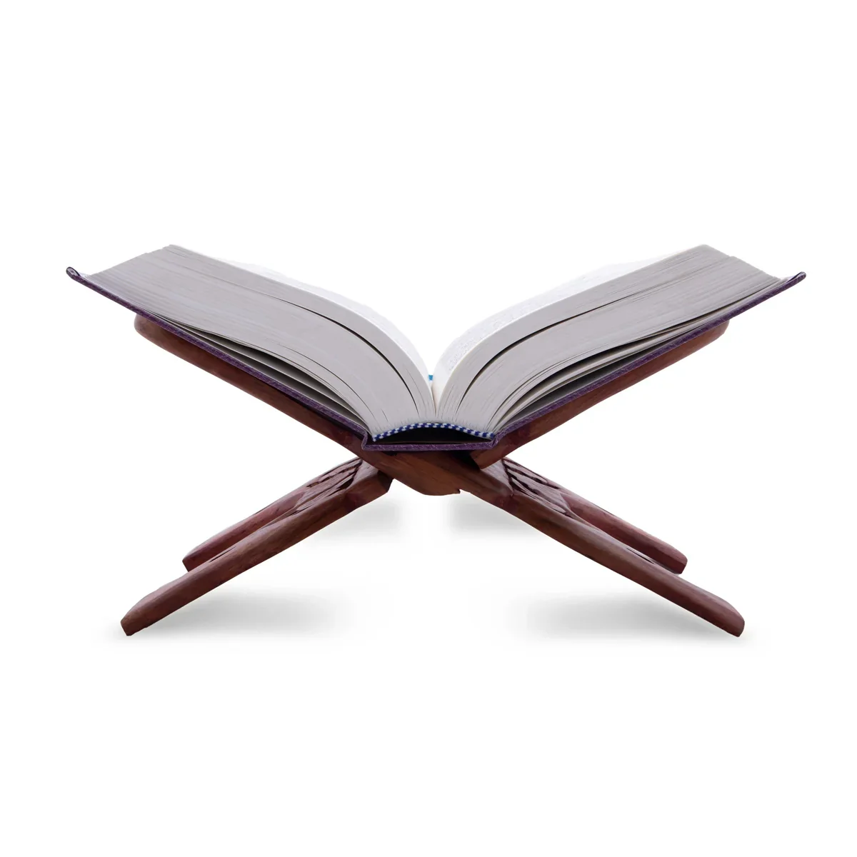 Rehal - 6 x 11 Inches | Angoori Design Hand Carved Rehal/ Wooden Holy Book Stand for Reading - Image 2