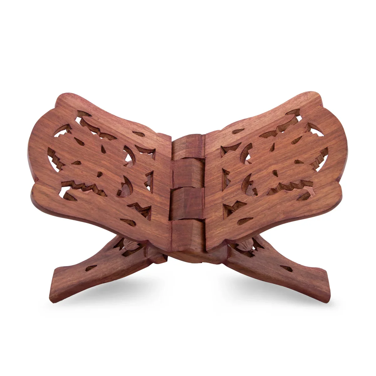 Rehal - 6 x 11 Inches | Angoori Design Hand Carved Rehal/ Wooden Holy Book Stand for Reading - Image 3