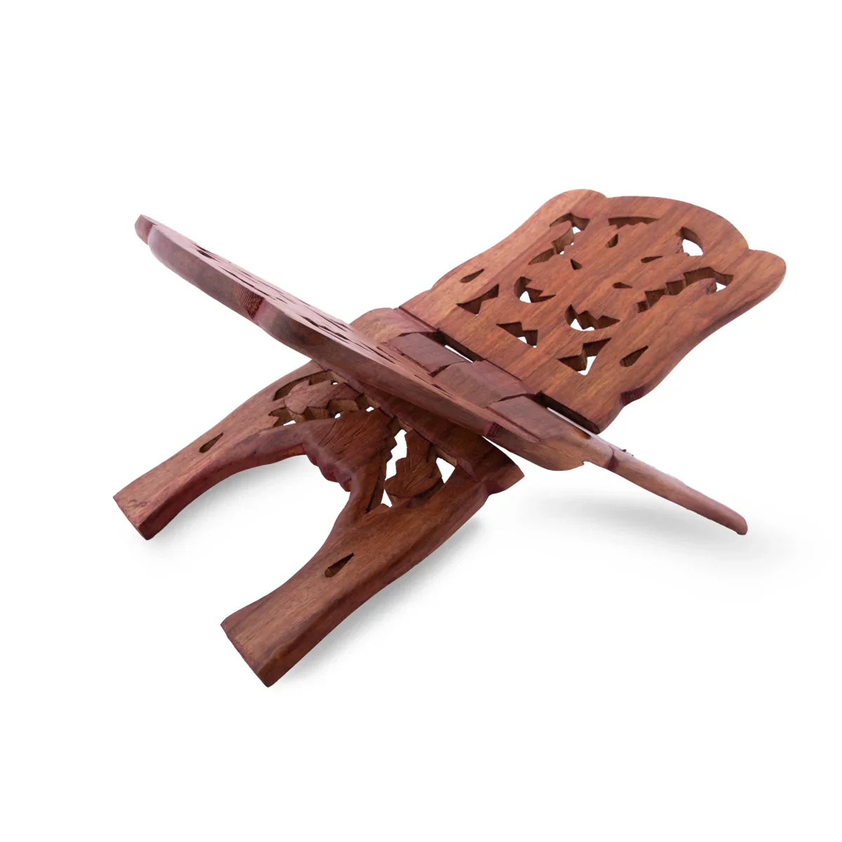 Rehal - 6 x 11 Inches | Angoori Design Hand Carved Rehal/ Wooden Holy Book Stand for Reading - Image 4