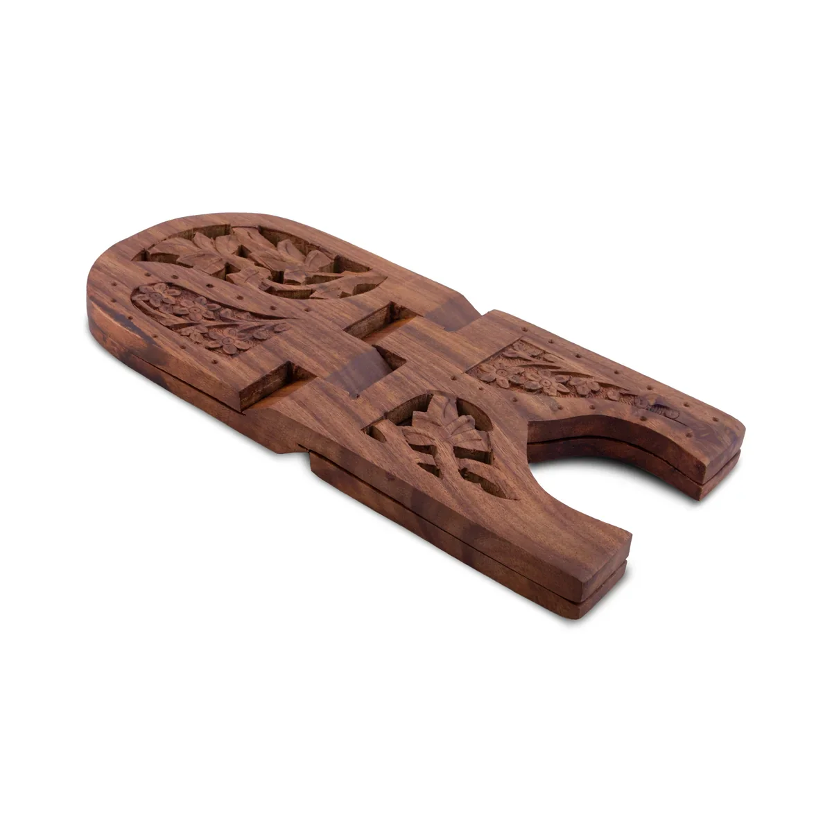 Rehal - 6 x 12 Inches | Chhilai Kashmiri Design Rehal/ Wooden Holy Book Stand for Reading - Image 2