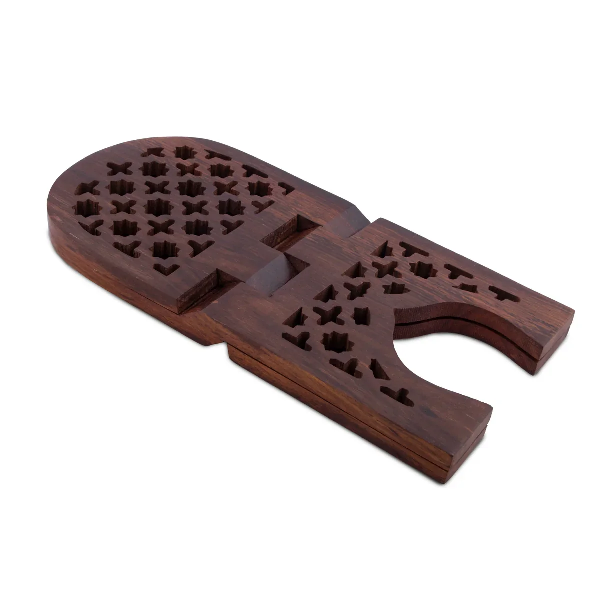 Rehal - 7 x 13 Inches | Wooden Book Stand/ Badroon Jali Design Rehal for Reading Purpose - Image 3