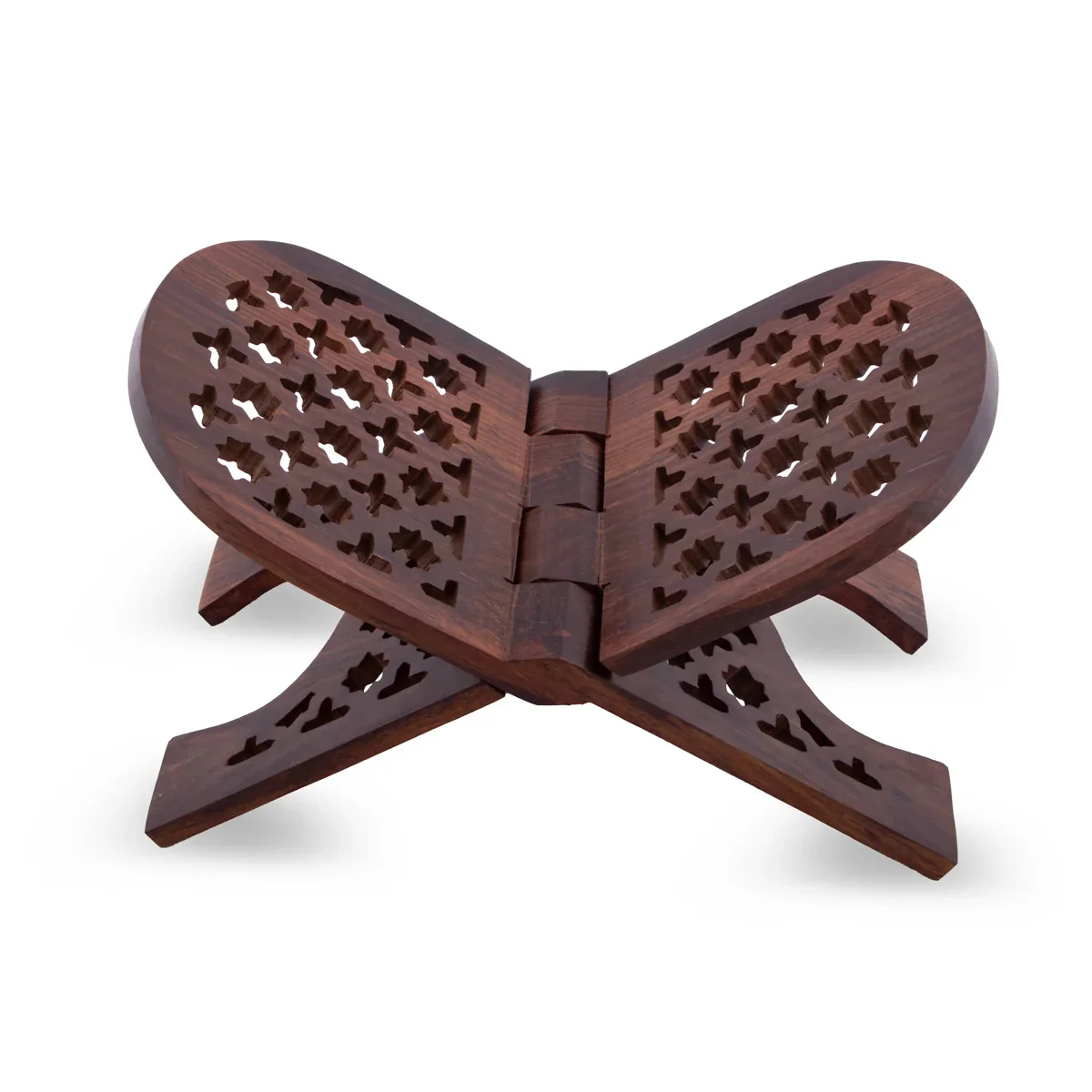 Rehal - 7 x 13 Inches | Wooden Book Stand/ Badroon Jali Design Rehal for Reading Purpose - Image 4