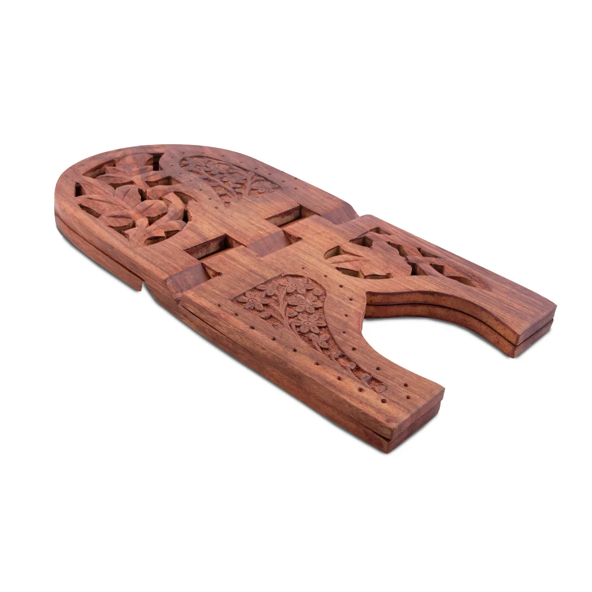 Rehal - 8 x 15 Inches | Chhilai Kashmiri Design Rehal/ Wooden Holy Book Stand for Reading - Image 2