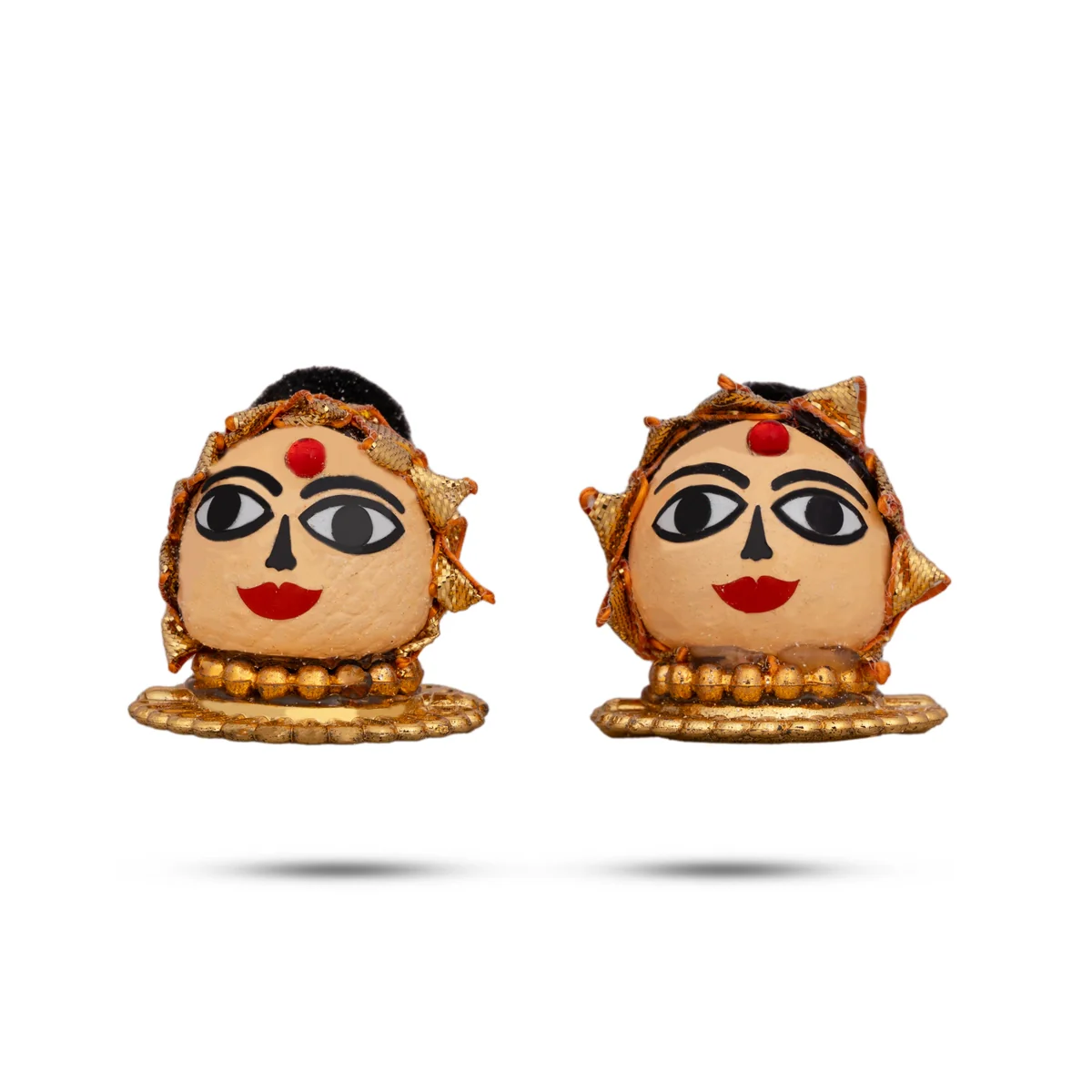 Riddhi Siddhi Murti Pair - 1 x 1 Inch | Lord Ganesh Wife/ Decorative Showpiece for Home Decor - Image 3