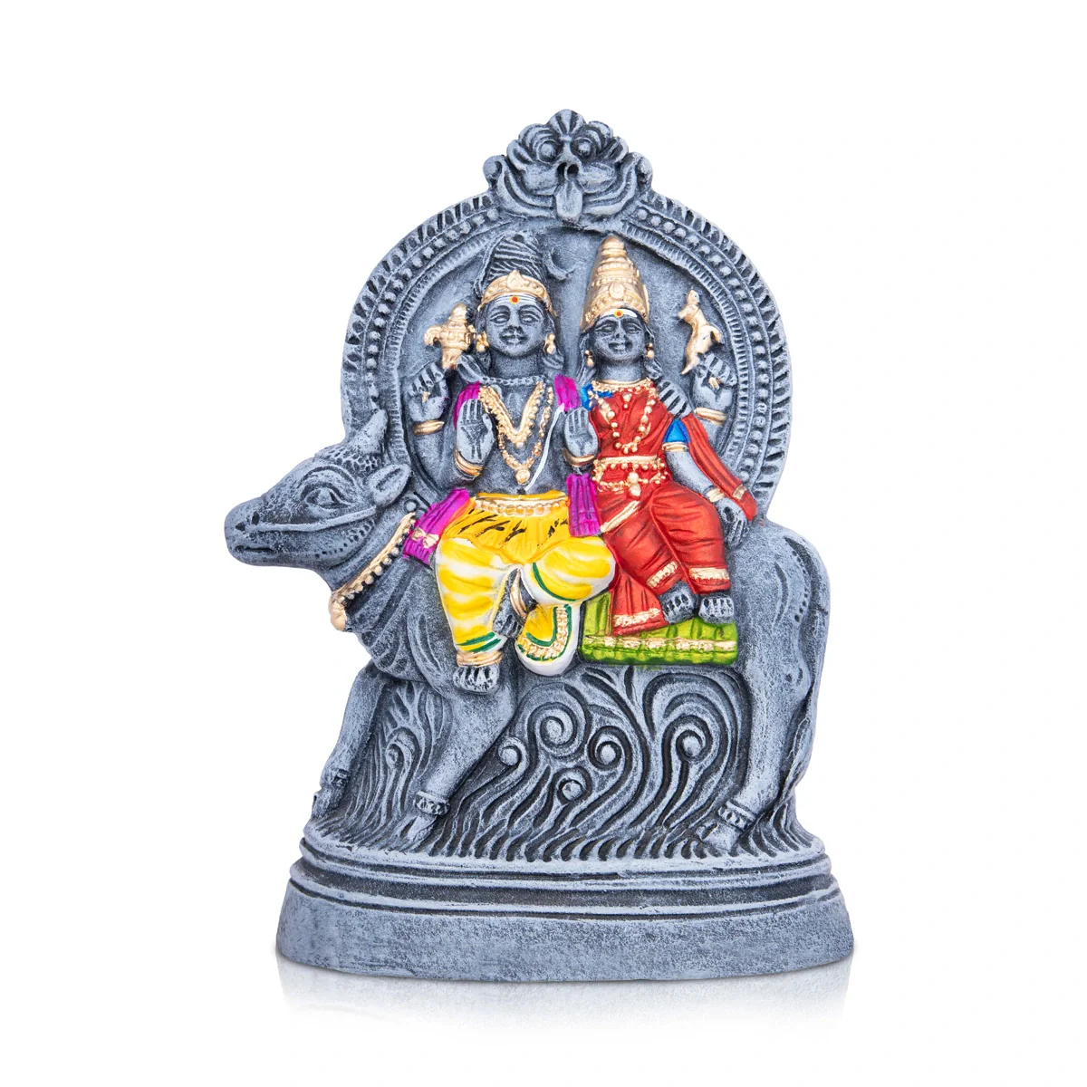 Rishaba Vahanam Clay Golu Bommai - 11 x 7 Inches | Giri Golu Doll/ Navaratri Golu Bomma/Gombe/Bommai - Image 4