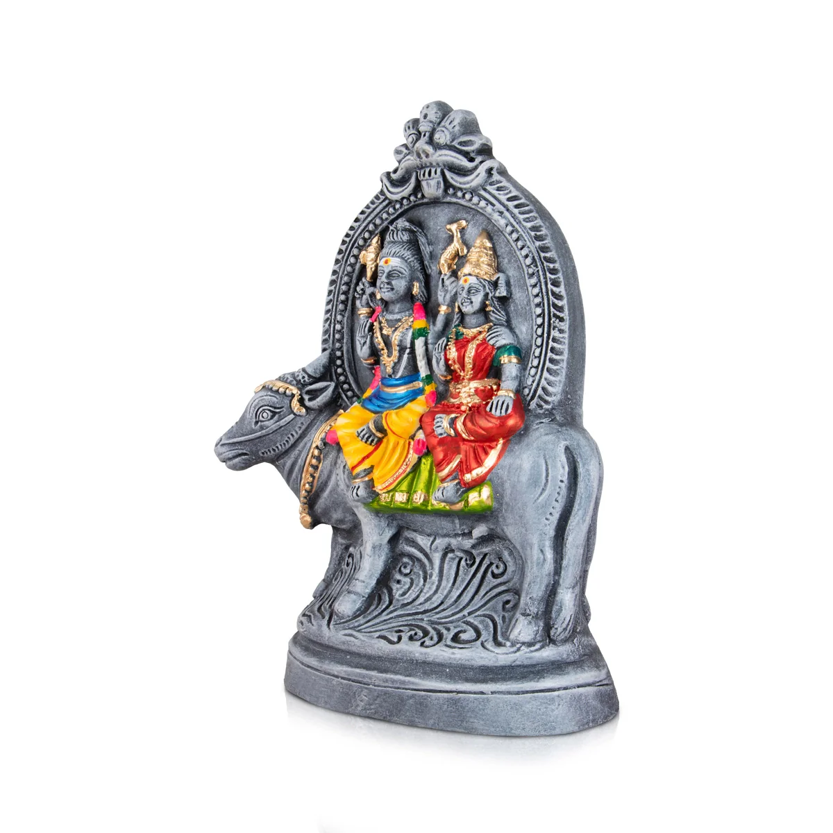 Rishaba Vahanam Clay Golu Bommai - 14 x 10 Inches | Giri Golu Doll/ Navaratri Golu Bomma/Gombe/Bommai - Image 2