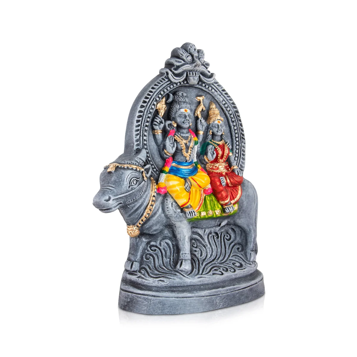 Rishaba Vahanam Clay Golu Bommai - 14 x 10 Inches | Giri Golu Doll/ Navaratri Golu Bomma/Gombe/Bommai - Image 4
