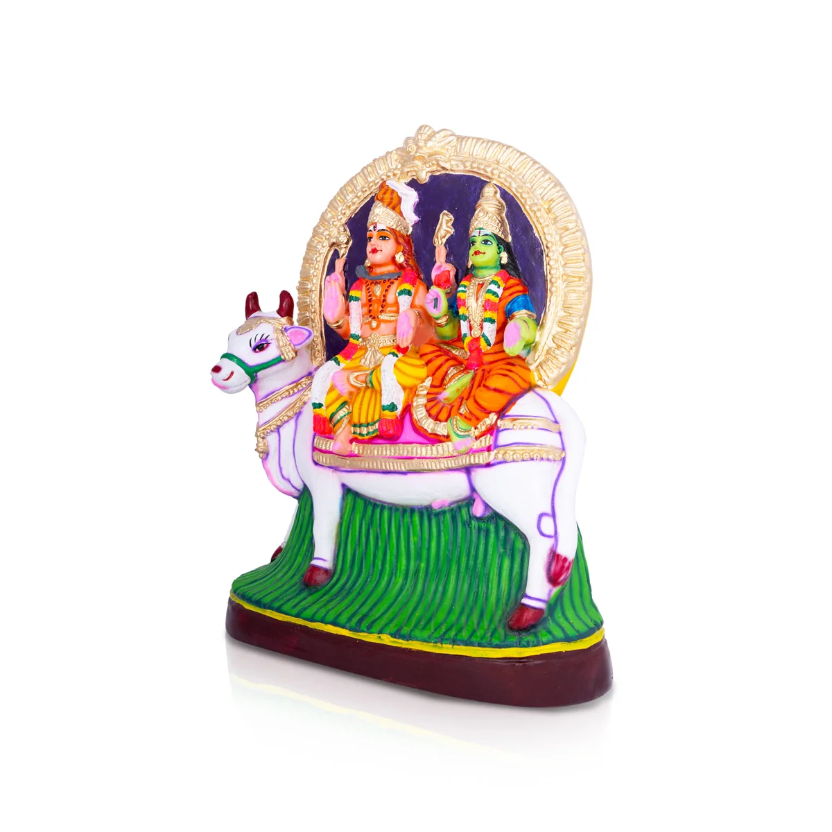 Rishaba Vahanam Paper Mache Golu Bommai - 19 X 15 Inches | Navaratri Golu Gombe/Giri Golu Doll/ Navratri Decor - Image 2
