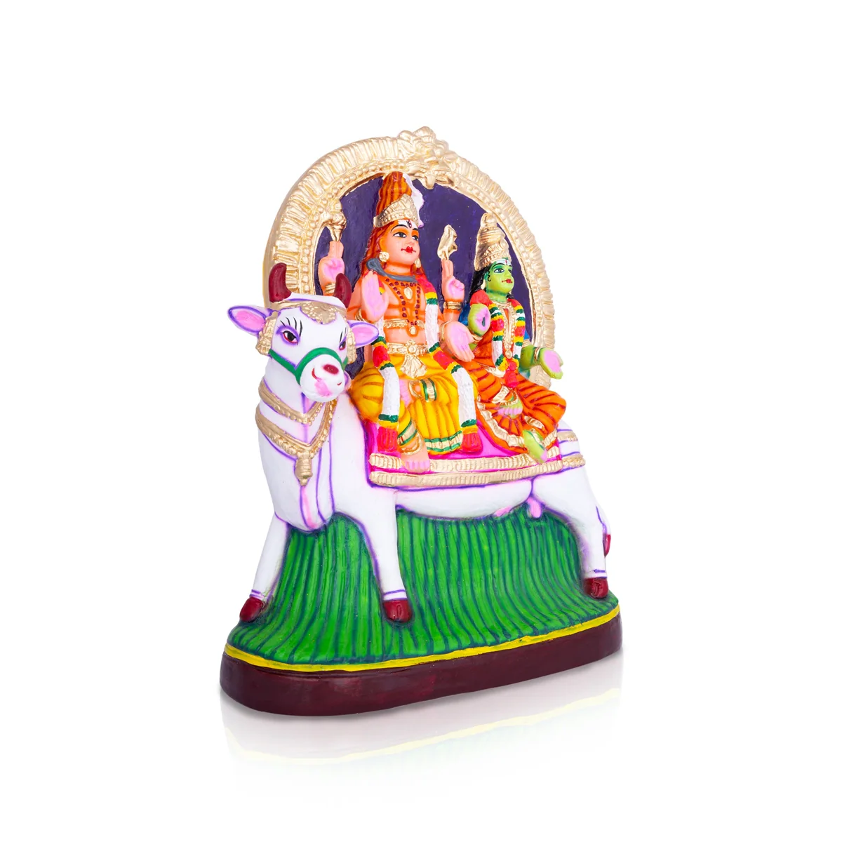 Rishaba Vahanam Paper Mache Golu Bommai - 19 X 15 Inches | Navaratri Golu Gombe/Giri Golu Doll/ Navratri Decor - Image 3