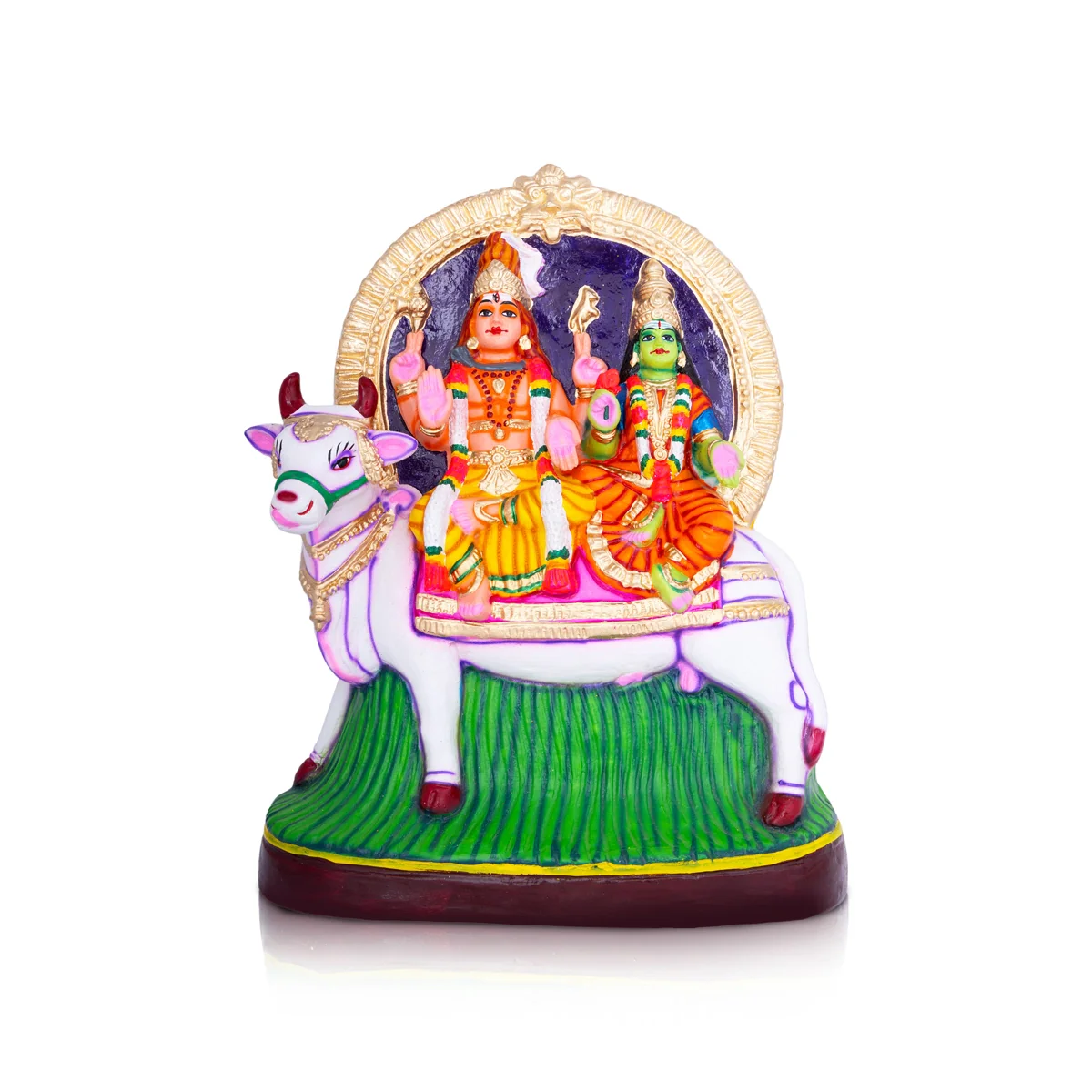 Rishaba Vahanam Paper Mache Golu Bommai - 19 X 15 Inches | Navaratri Golu Gombe/Giri Golu Doll/ Navratri Decor - Image 4