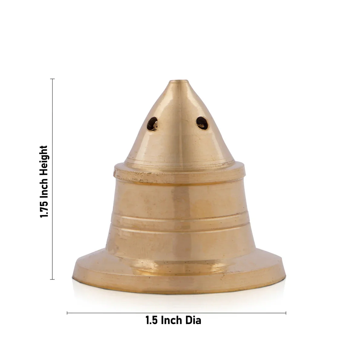Rocket Design Incense Holder With Base - 1.75 x 1.5 Inches | Brass Agarbathi Stand/ Agarbatti Stand for Pooja - Image 4