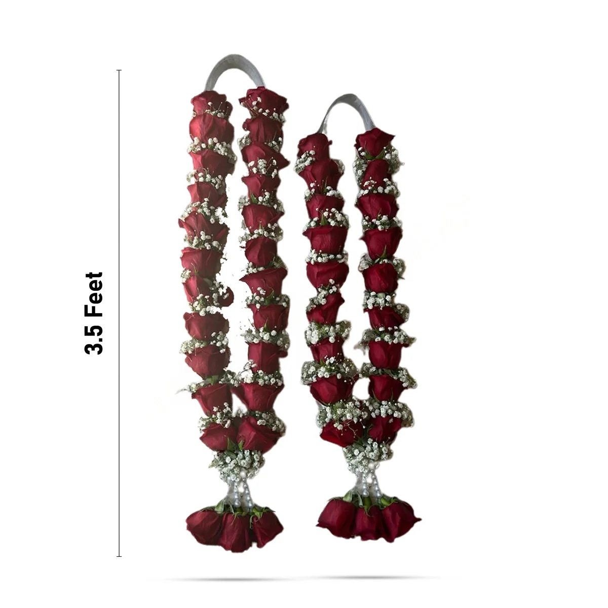 Rose Garland - 3.5 Feet | Fresh Flower Garland/ Rose Mala/ Fresh Floral Garland for Pooja & Decoration - Image 2