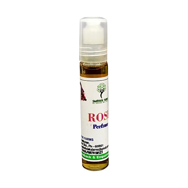 Rose Perfume Roll On - 10 ml | Saathvik Farms Attar Perfume/ Roll On Fragrance For Long Lasting Floral Aroma - Image 2