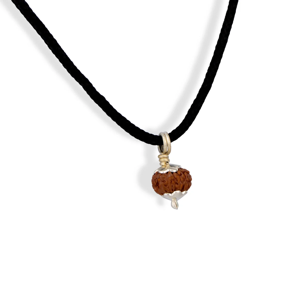 14 Mukhi Rudraksha Bead | Silver Cup Fourteen Mukhi Rudraksha/ Java 14 Face Rudraksha for Men & Women - Image 3